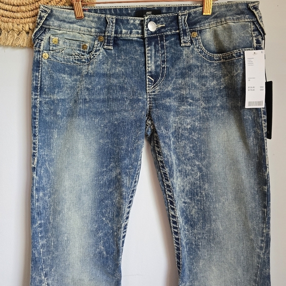 True Religion, New, Joey Big T Vintage Low-Rise Flare Stonewash Jeans Size 29 - Picture 3 of 11